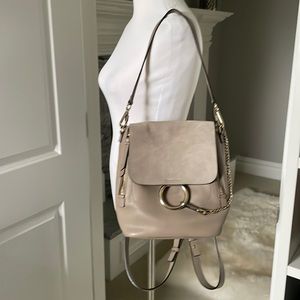 Chloe Medium Faye convertible bag/backpack in Motty Gray.